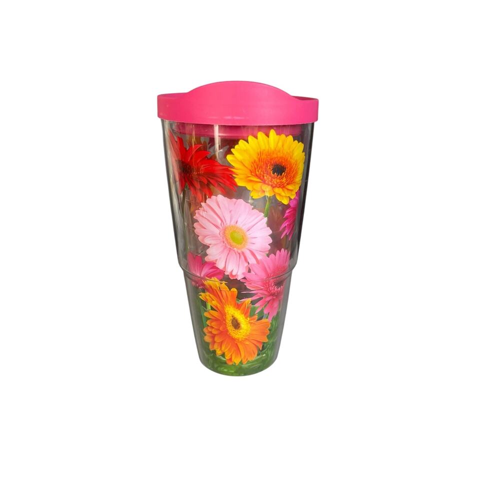 Tervis 24oz. Gerbera Daisies Tumbler With A Pink Lid